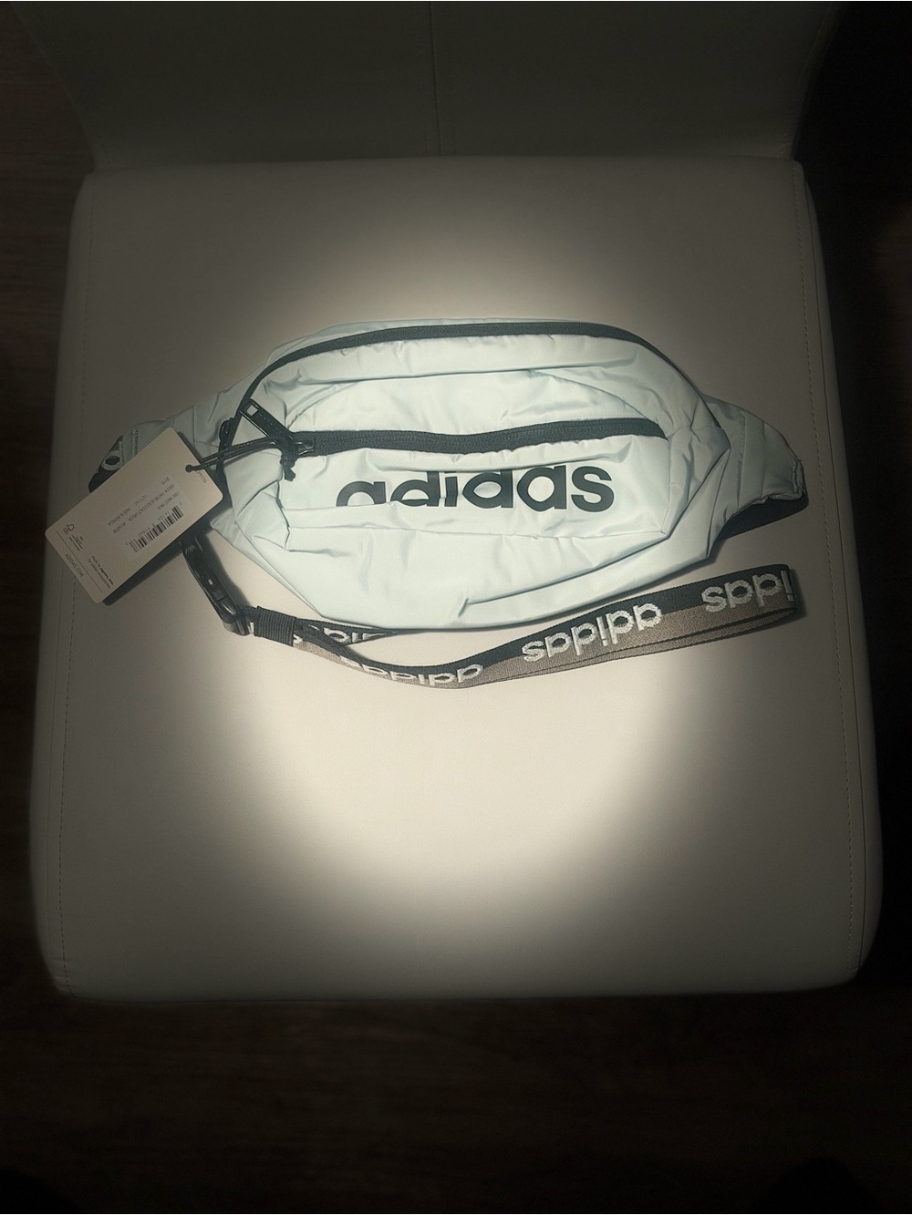 adidas Light Blue Waist Bag with Branded Strap